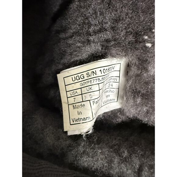 UGG Classic Suede Boots Womens Size 7 Gray Shearling Lined Mid Calf Winter Warm - Picture 6 of 8